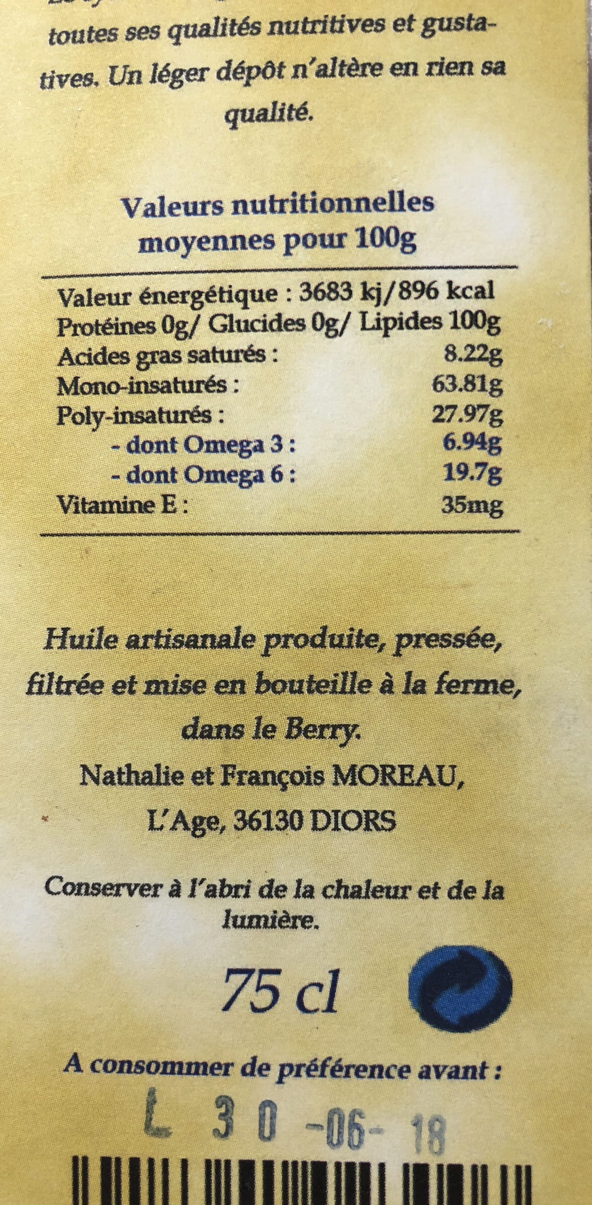 Fleurisse Huile de colza vierge packshot