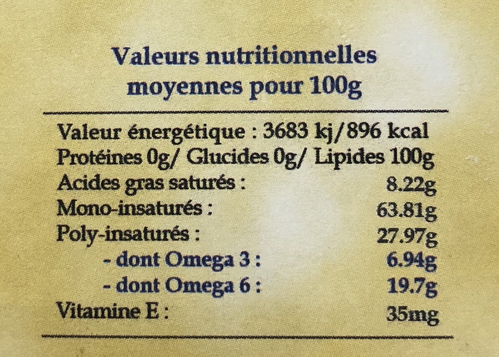 Fleurisse Huile de colza vierge packshot