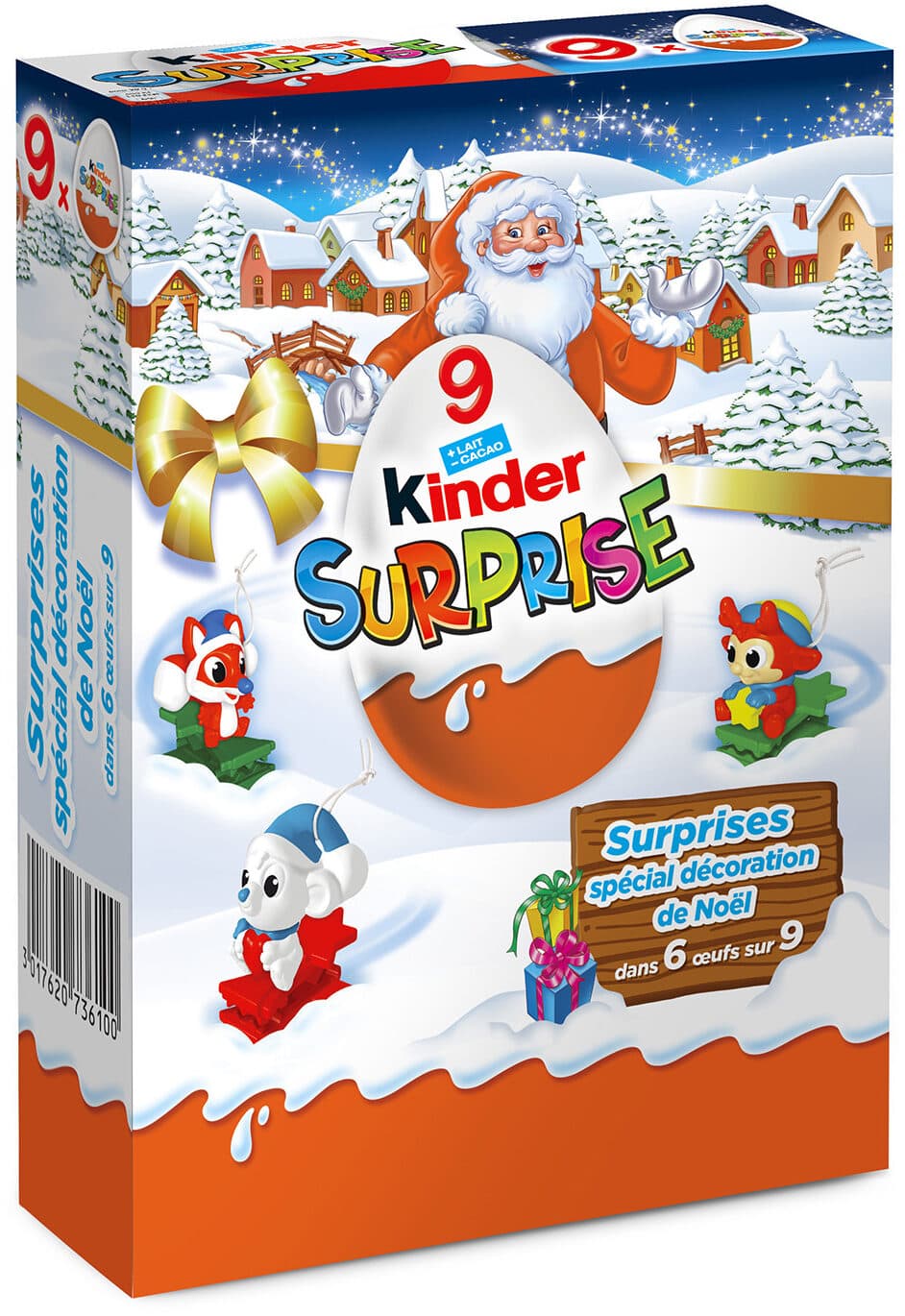 Ferrero Kinder surprise t9 boite de 9 œufs packshot