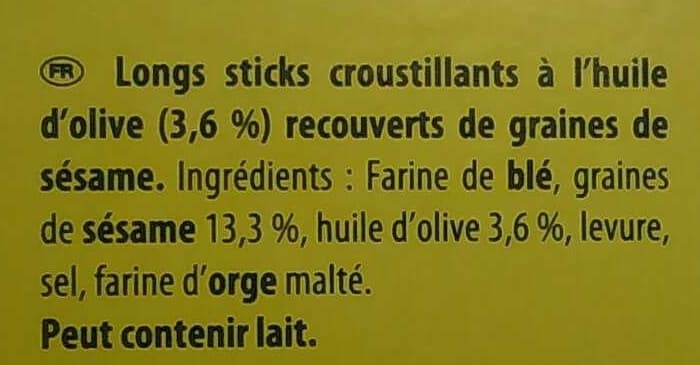 Belin Grissini Graines de Sésame packshot