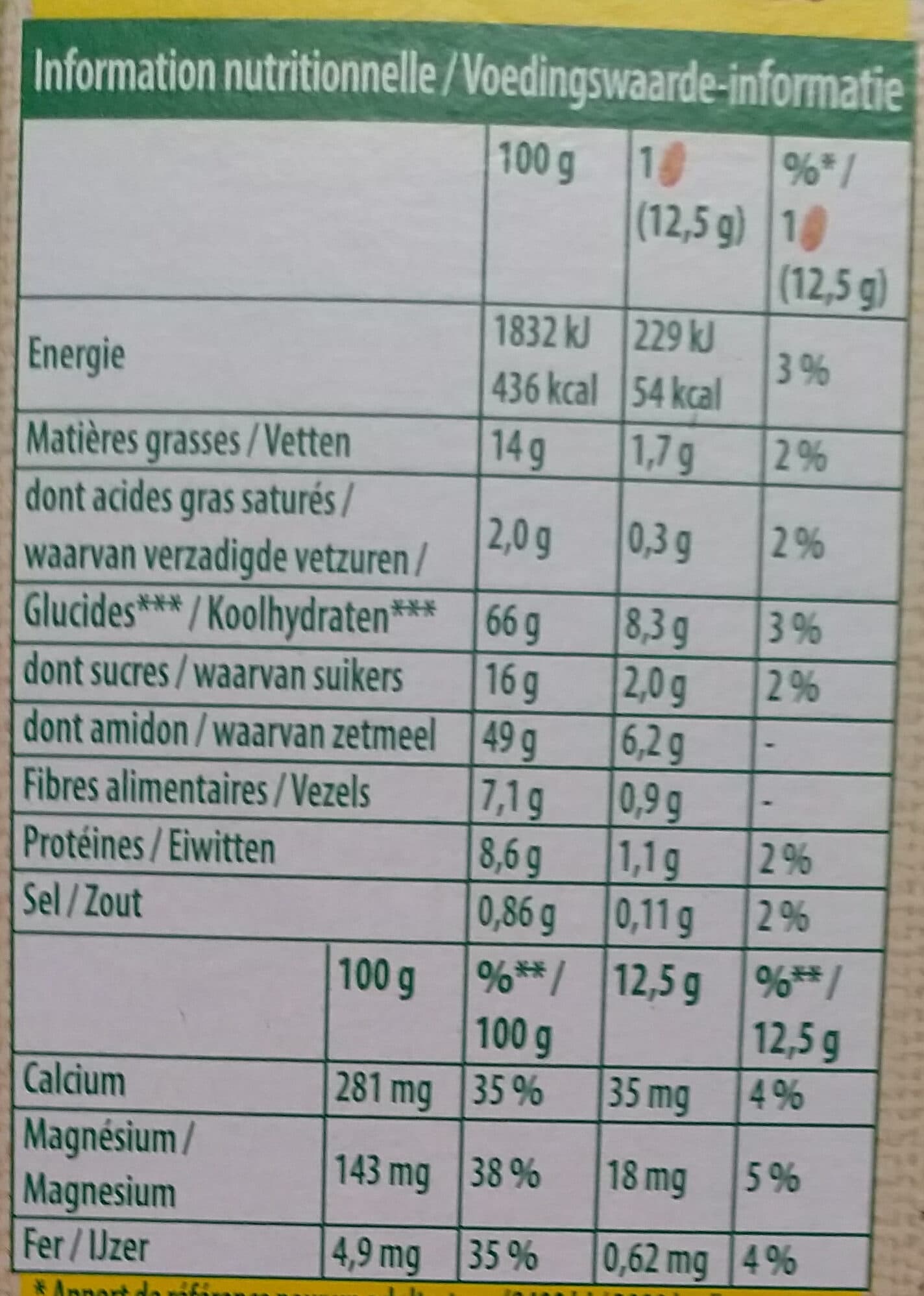 LU BelVita Original Petit Déjeuner pépites de chocolat packshot