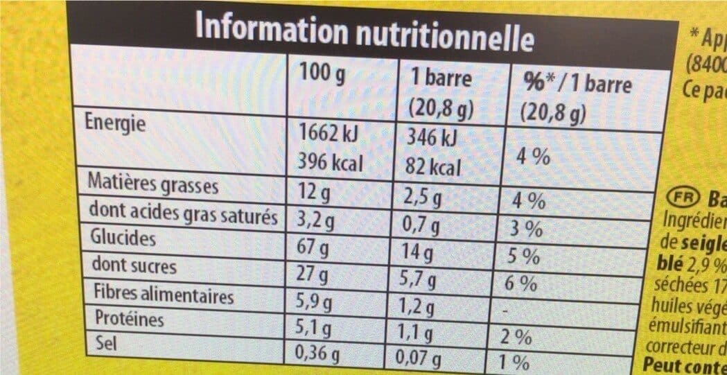 Grany Barre céréalière à la figue, aromatisée packshot
