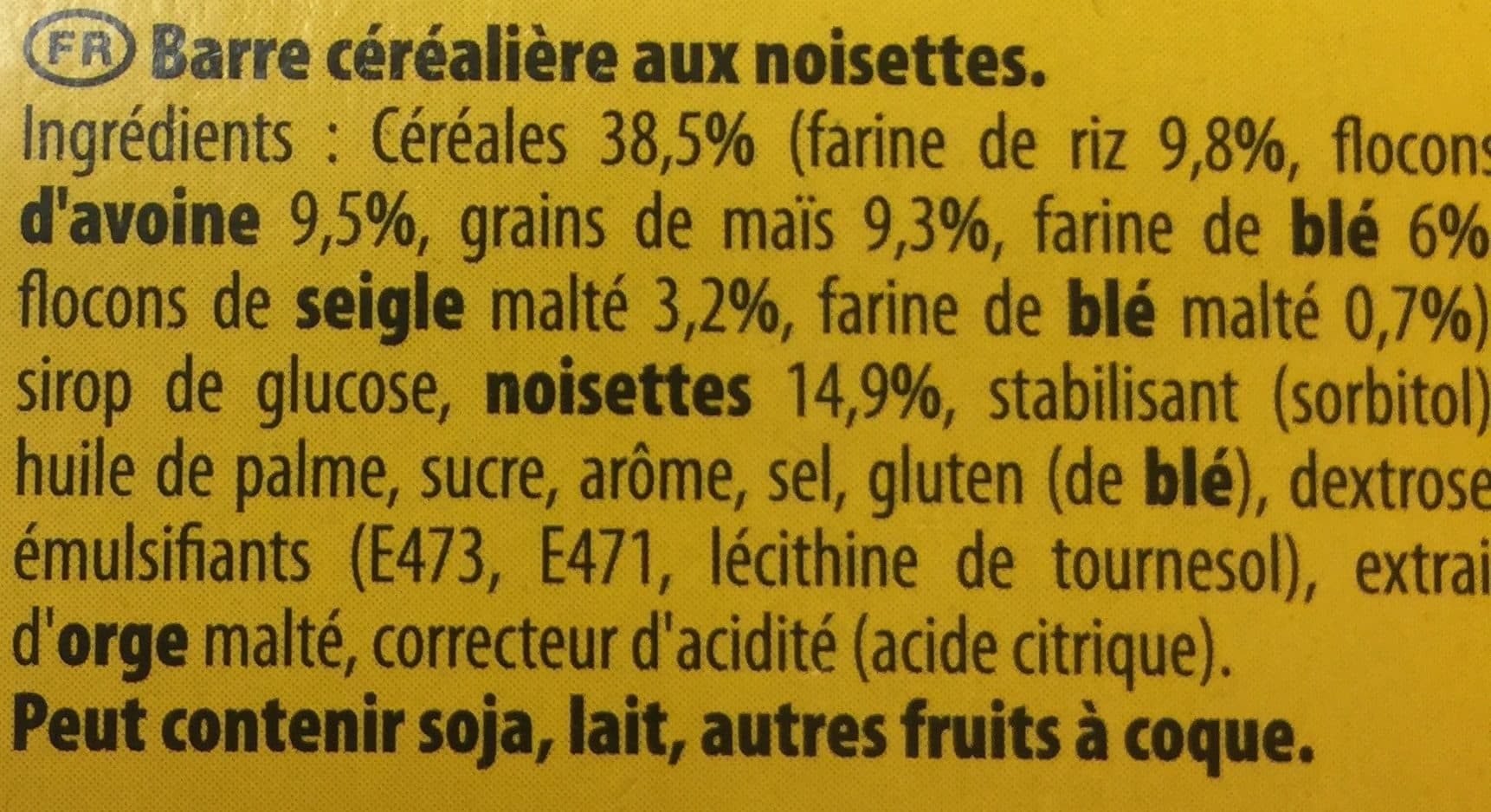 Lu Grany 5 céréales et morceaux de noisette packshot
