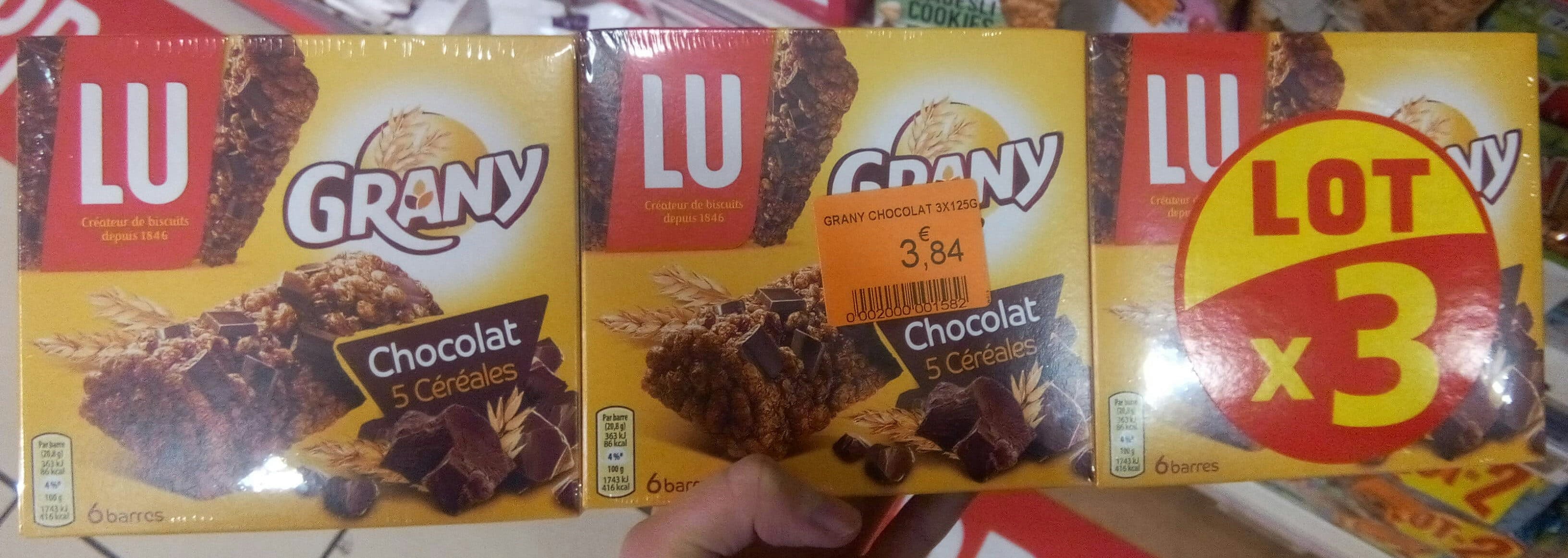 Grany Grany - Barre céréalière au chocolat packshot