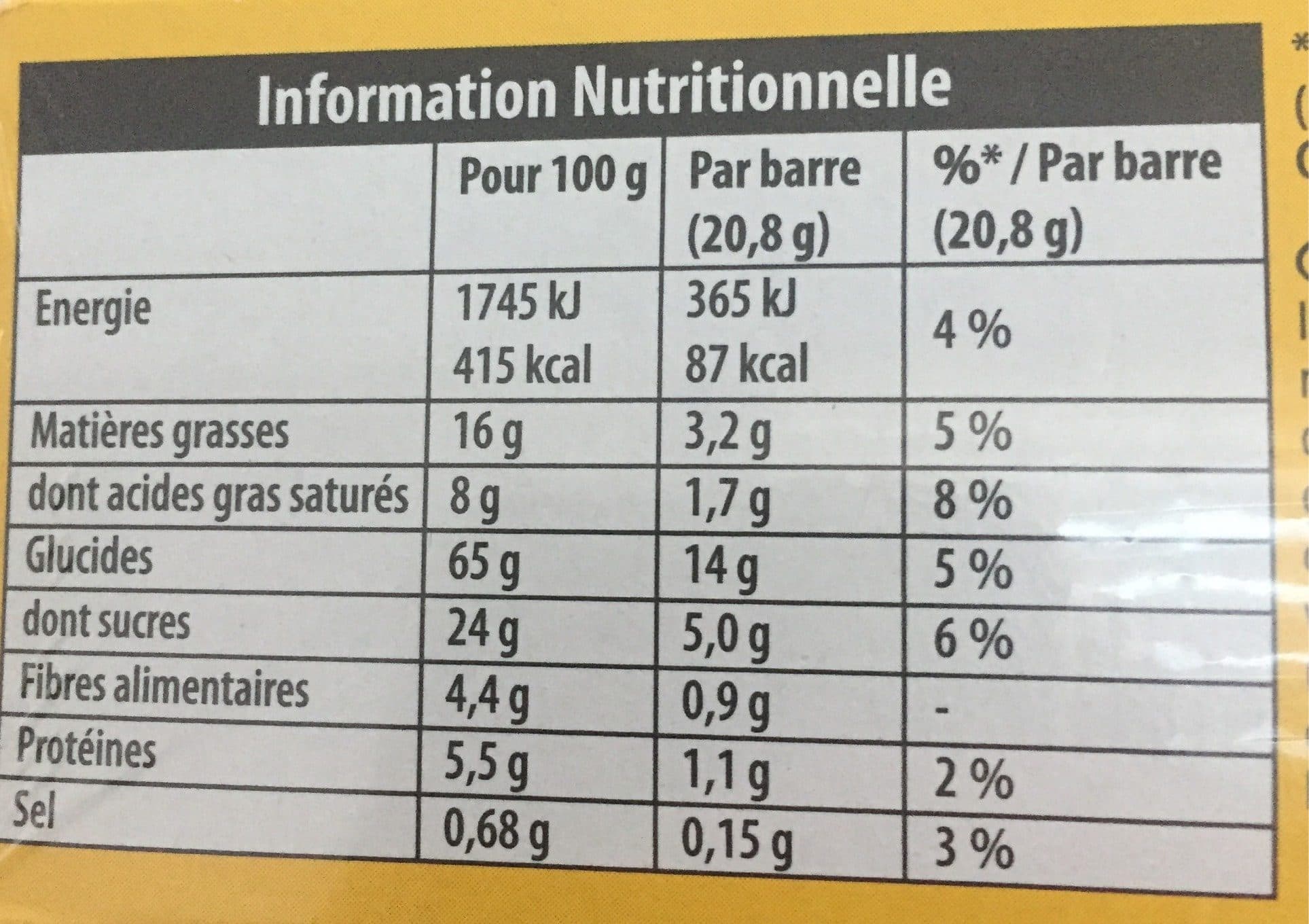 Grany Grany - Barre céréalière au chocolat packshot