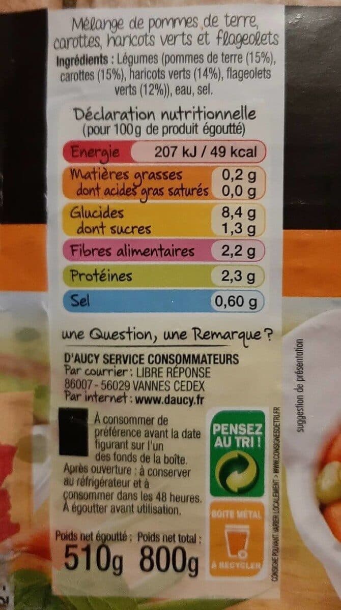 D'aucy 510g GARNITURE DE LEGUMES D AUCY packshot
