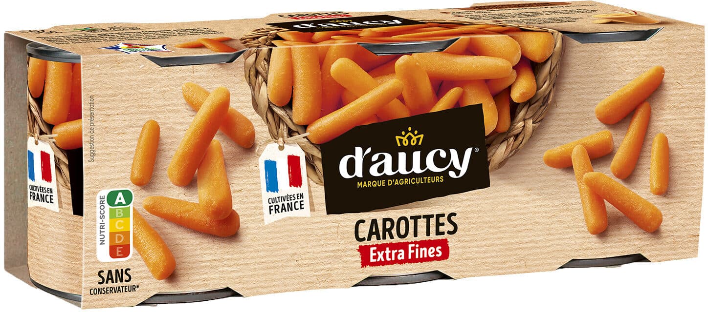 D'aucy Carottes extra fines d'aucy cart.3x130g packshot