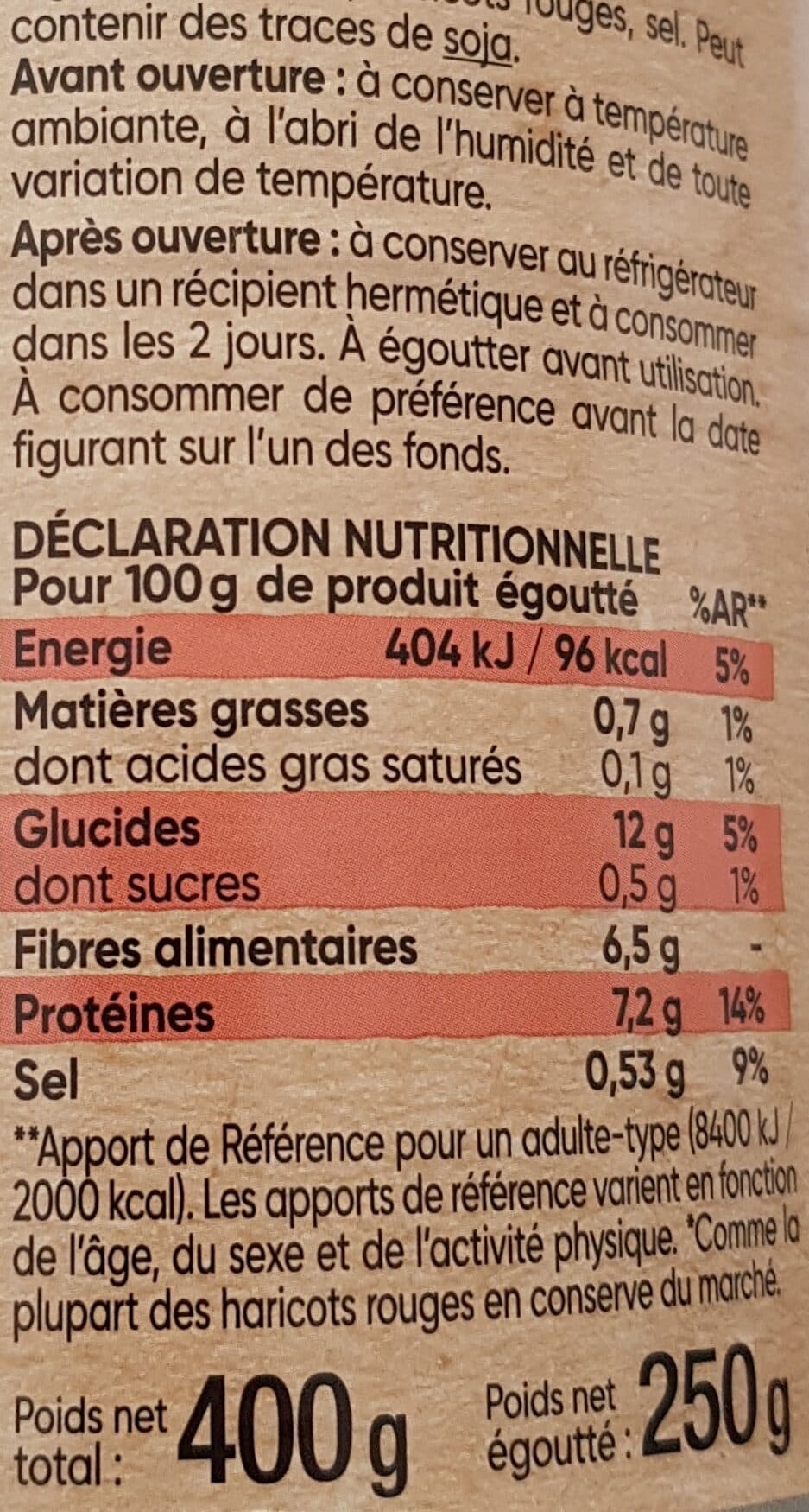 D'aucy Haricots rouges d'aucy 250g packshot