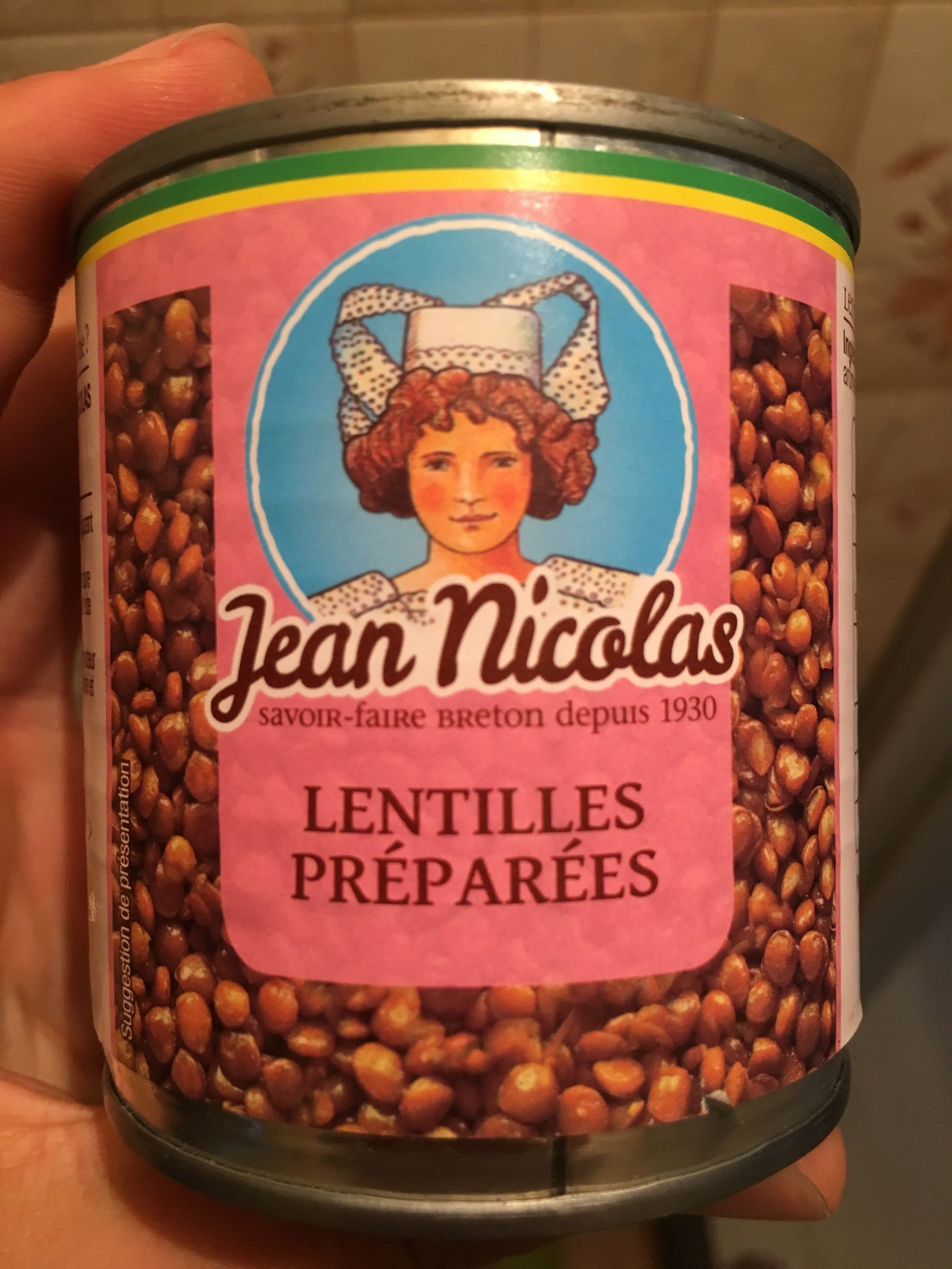 Jean Nicolas Lentilles préparées packshot