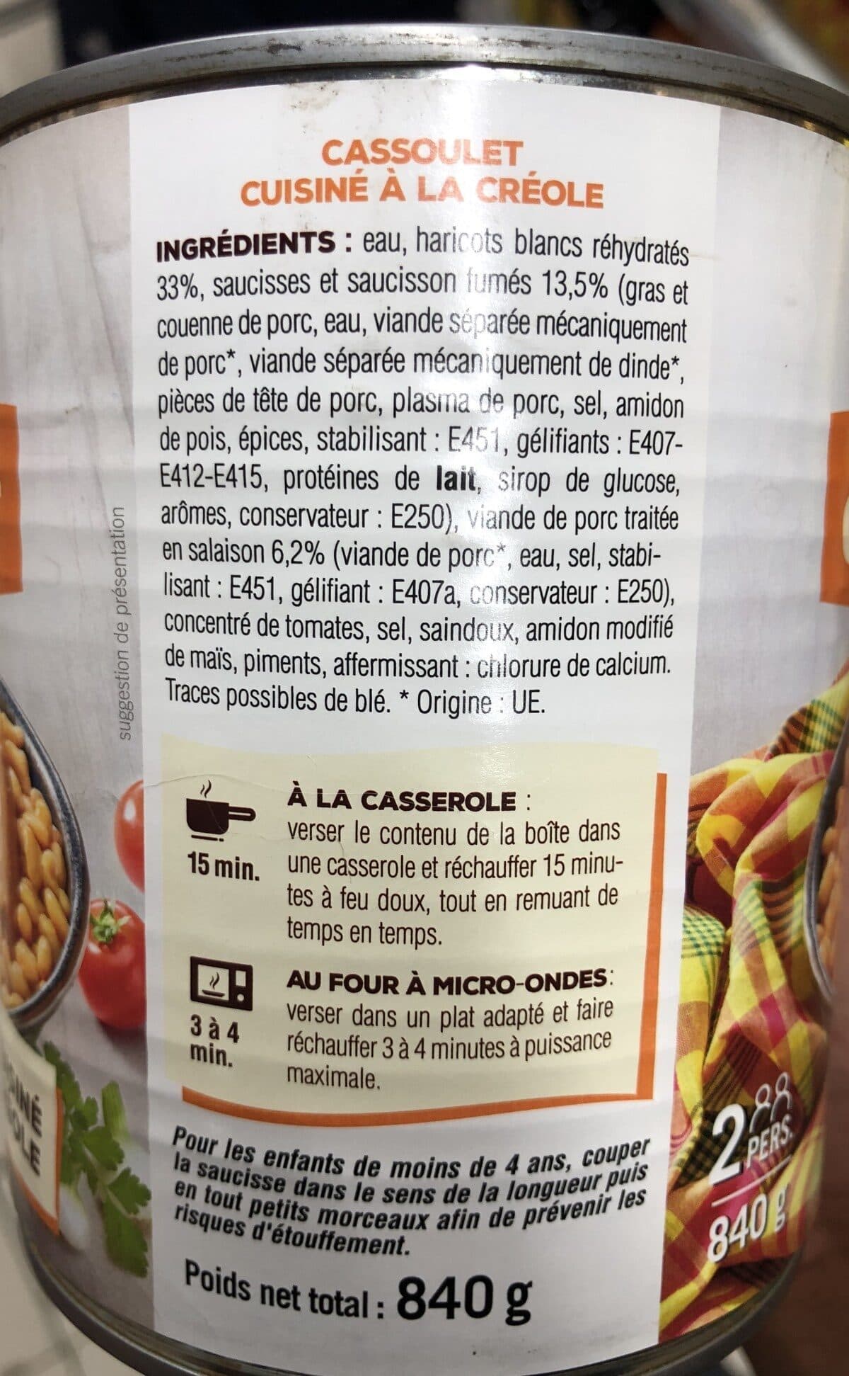 Open Food Facts Cassoulet Mère Moreau 840g packshot