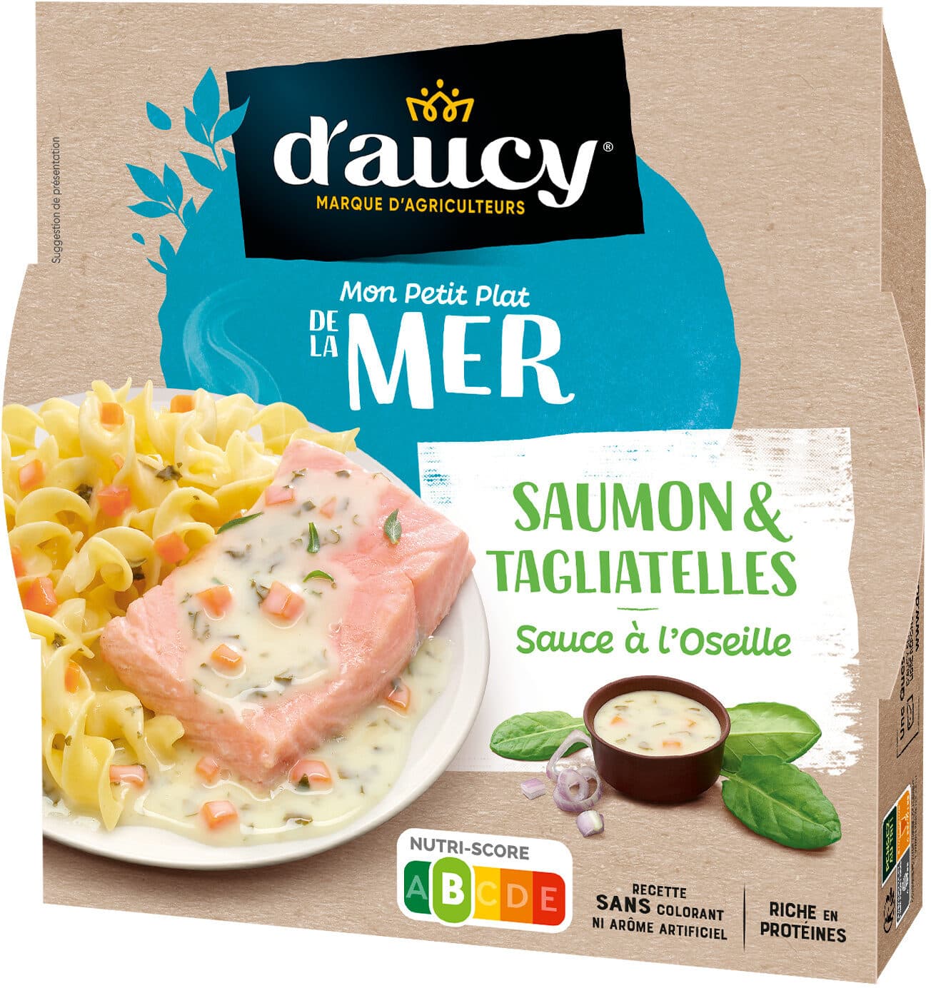 D'aucy Saumon et tagliatelles sauce à l'oseille Plat de la mer d'aucy 300g packshot