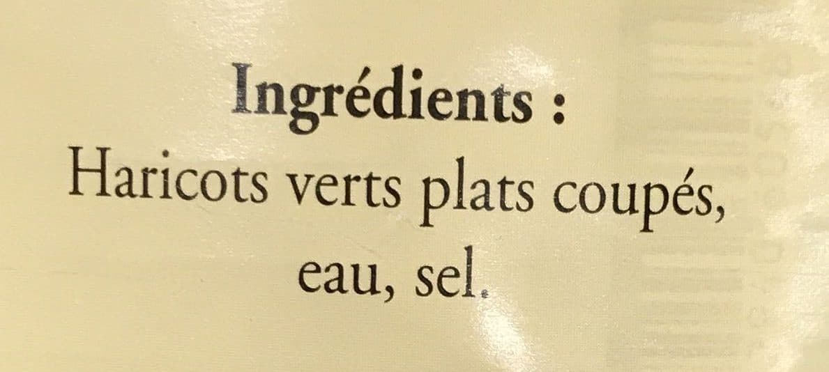 CGC Haricots verts plats coupés packshot