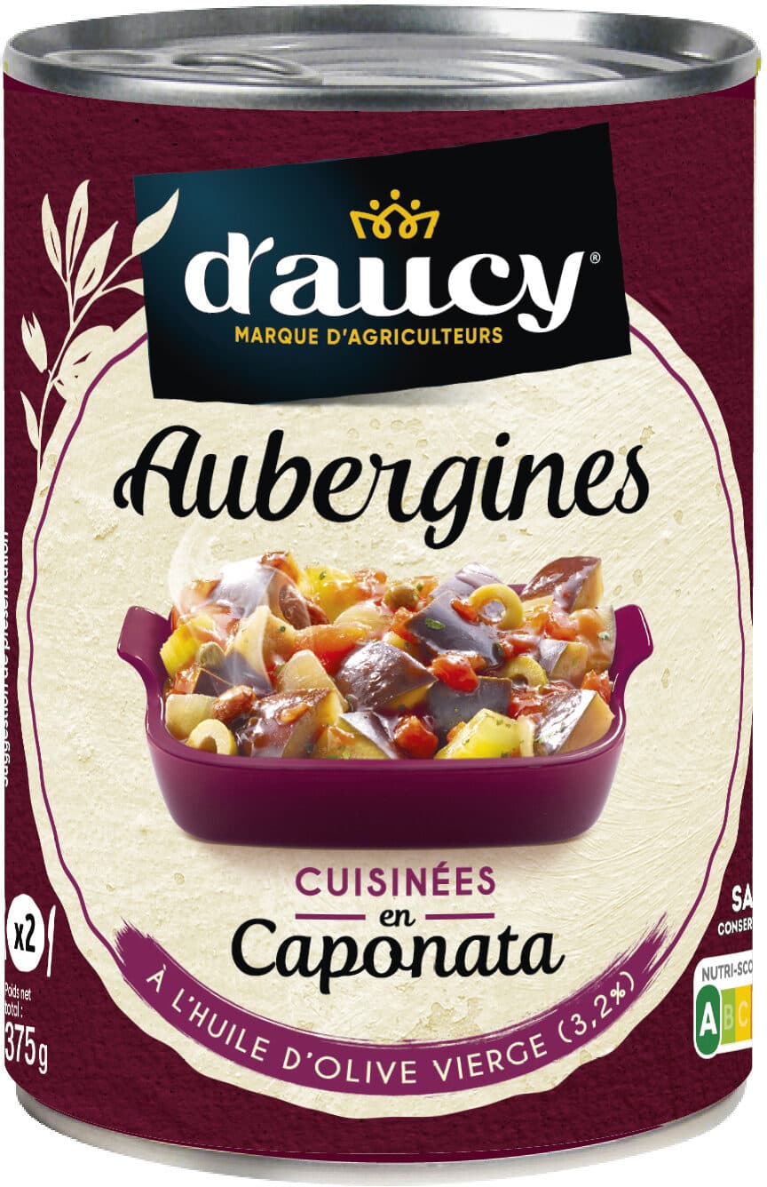 D'aucy 375g aubergines en caponata packshot