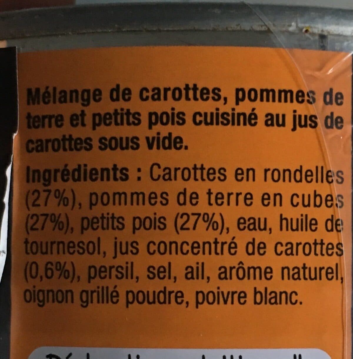 Daucy Légumes cuisinés jardinière au jus de carottes packshot
