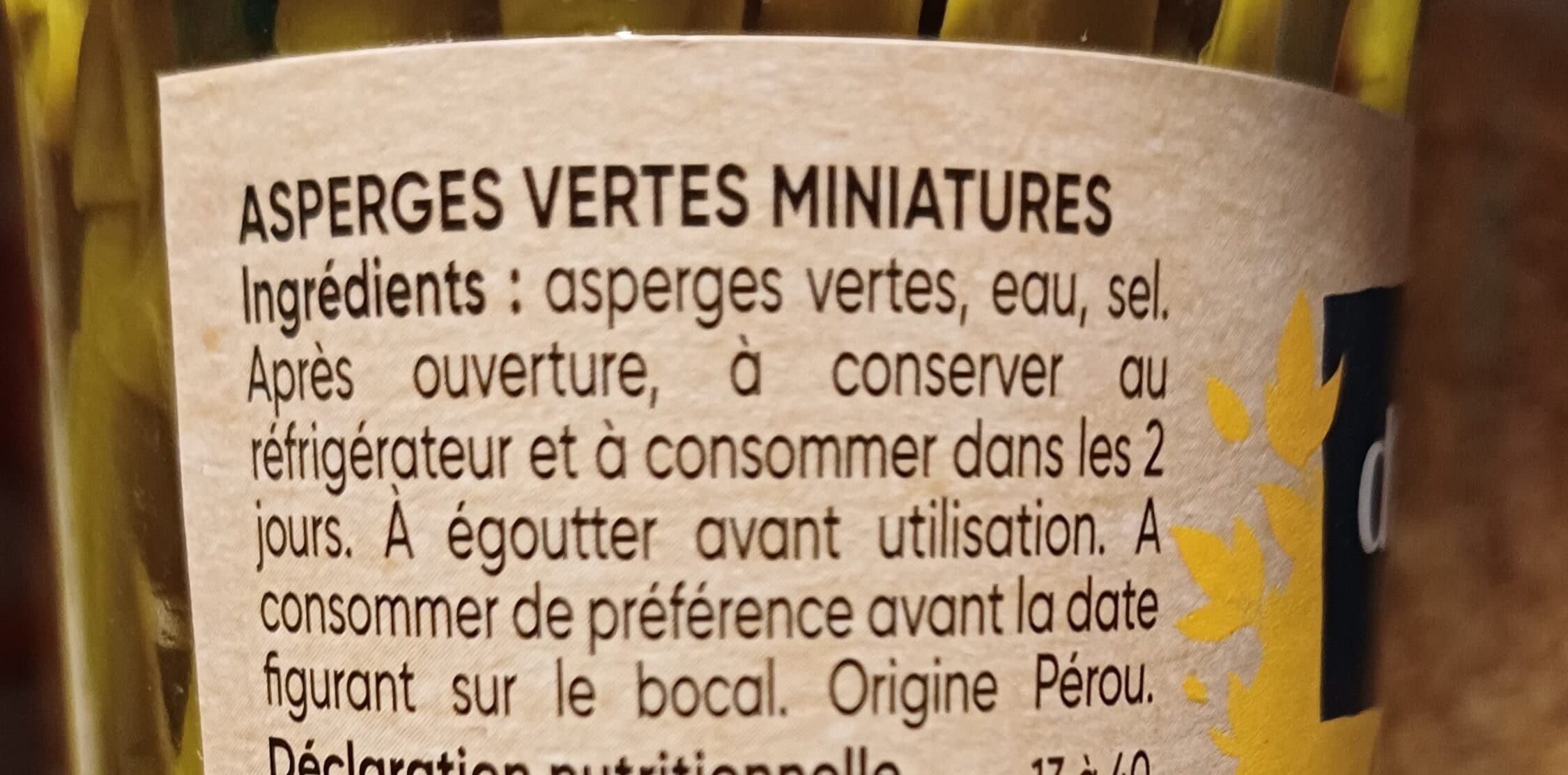 D'AUCY Asperges vertes mini cueillies main Sélection d'ailleurs d'aucy 100g packshot