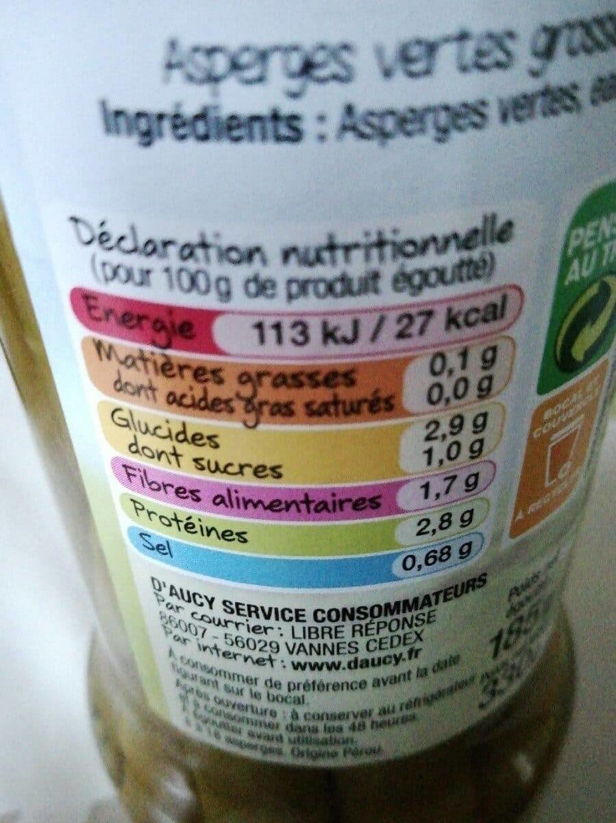 D'AUCY Asperges vertes cueillies main Sélection d'ailleurs d'aucy 185g packshot