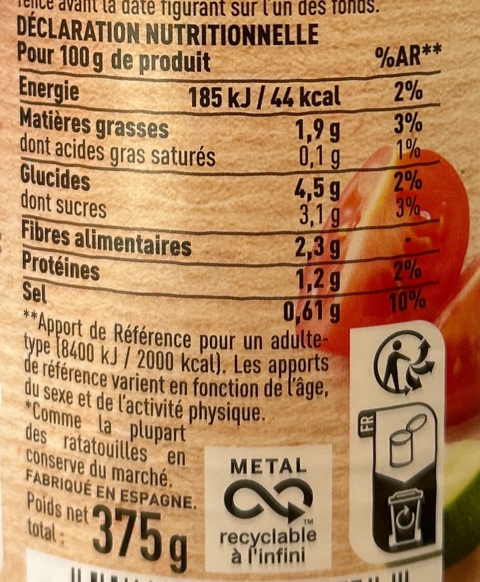 D'aucy Ratatouille à la niçoise d'aucy 375g packshot