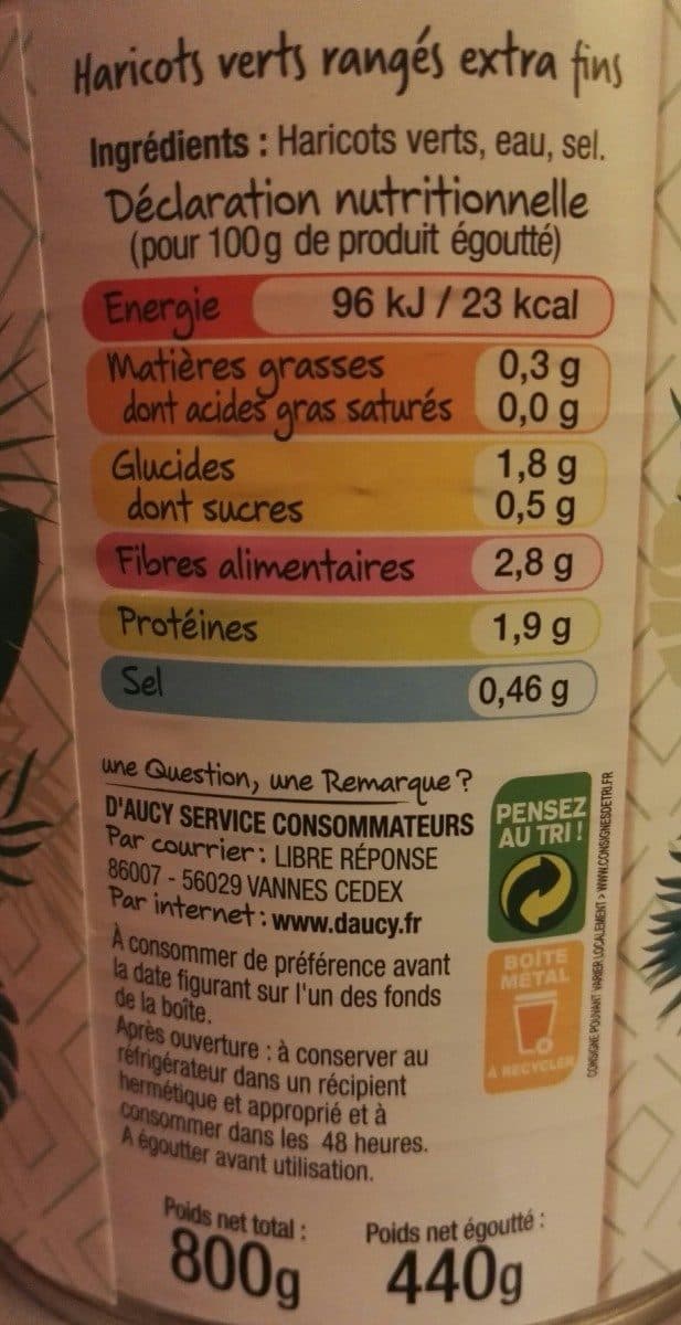 D’aucy Haricots verts Nouvelle récolte 2017 packshot