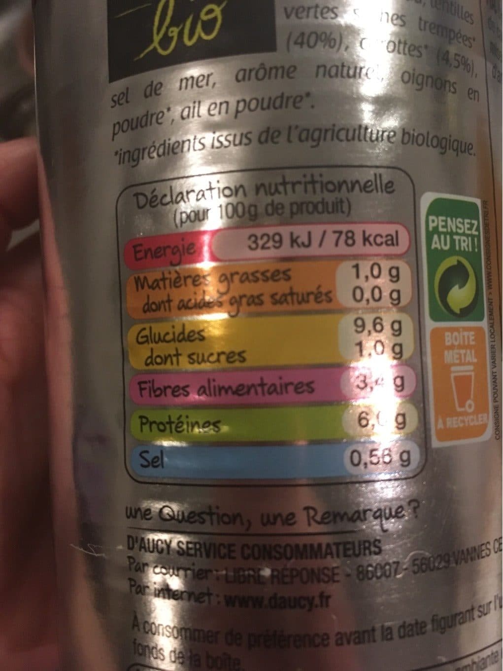 D’aucy Haricots verts Nouvelle récolte 2017 packshot