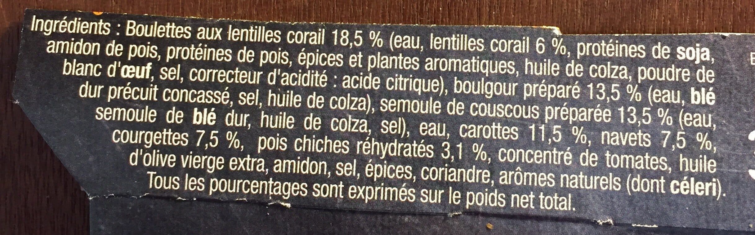 D’aucy Couscous de légumes et boulettes aux lentilles Plat Veggie d'aucy 320g packshot