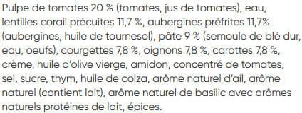 D’aucy Lasagnes aux légumes du soleil Plat Veggie d'aucy 320g packshot