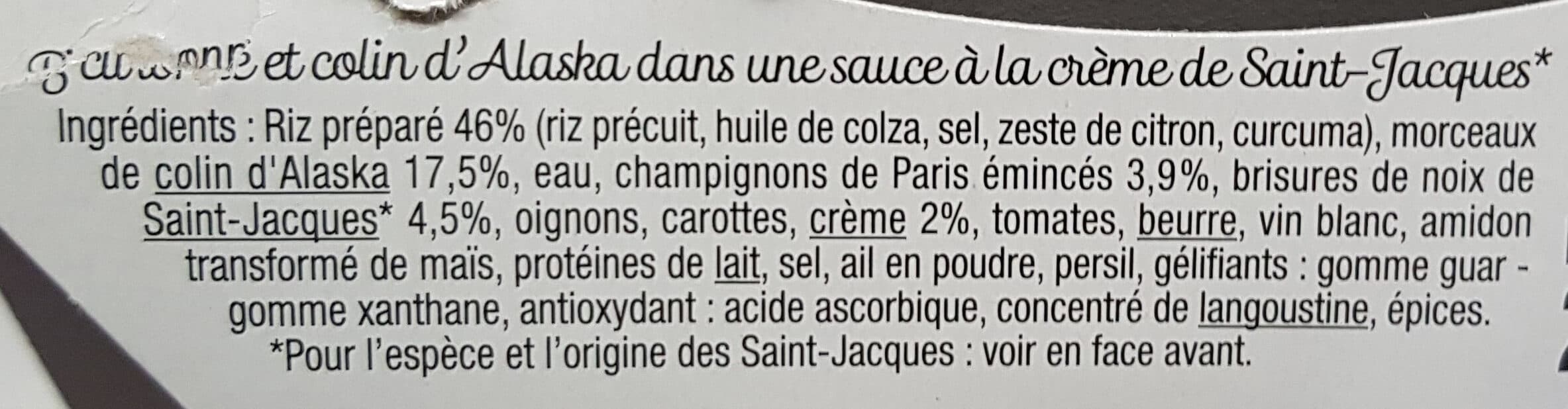 D'aucy Colin Alaska Riz citronné Crème St.Jacques Plat de la mer d'aucy 280g packshot