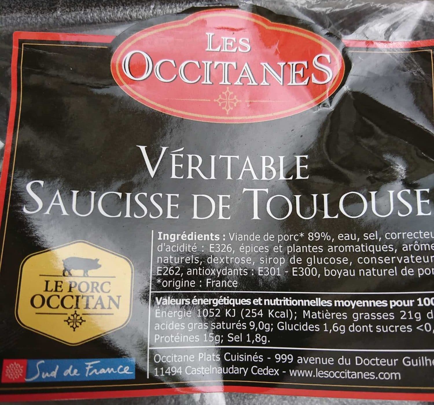 Les Occitanes Véritable saucisse de Toulouse packshot