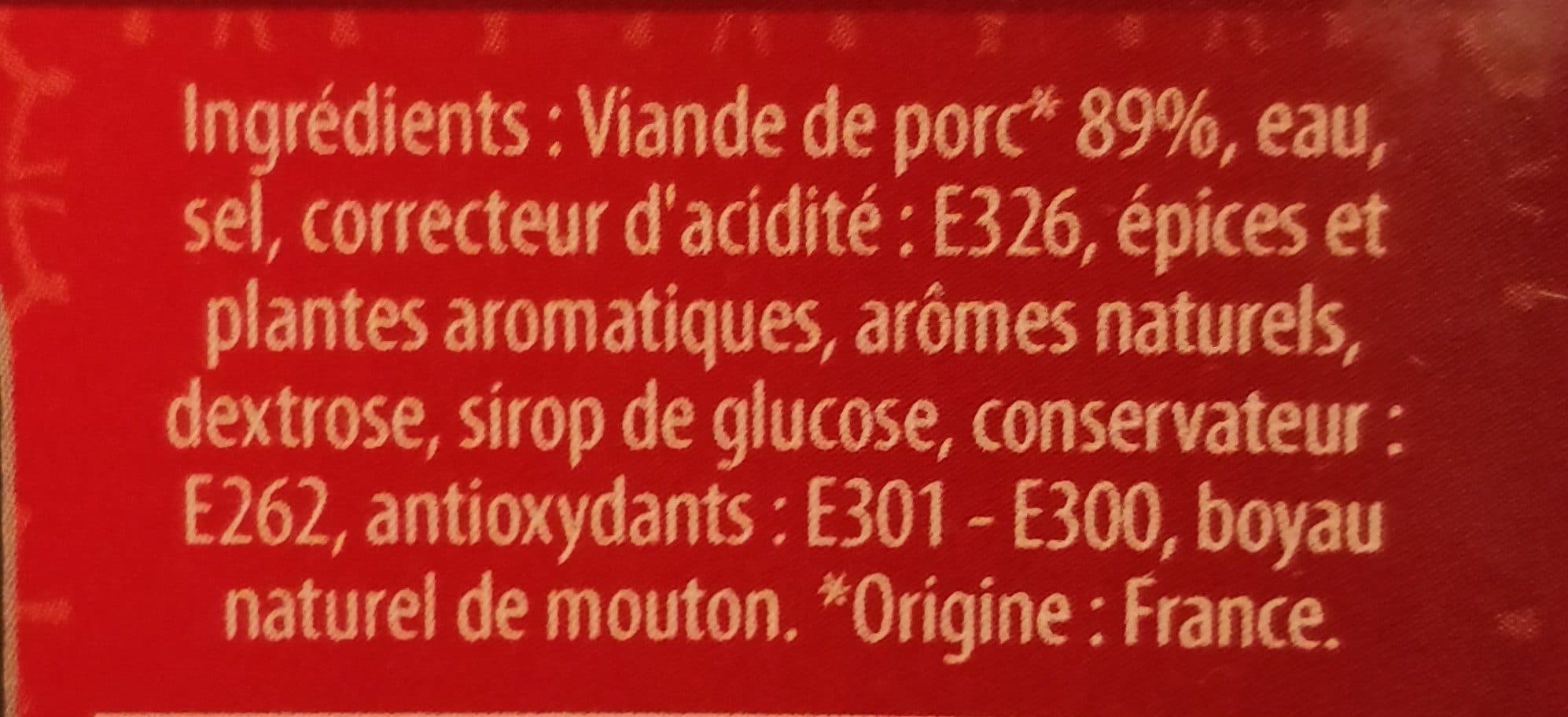 Open Food Facts Chipolatas supérieures, barquette packshot