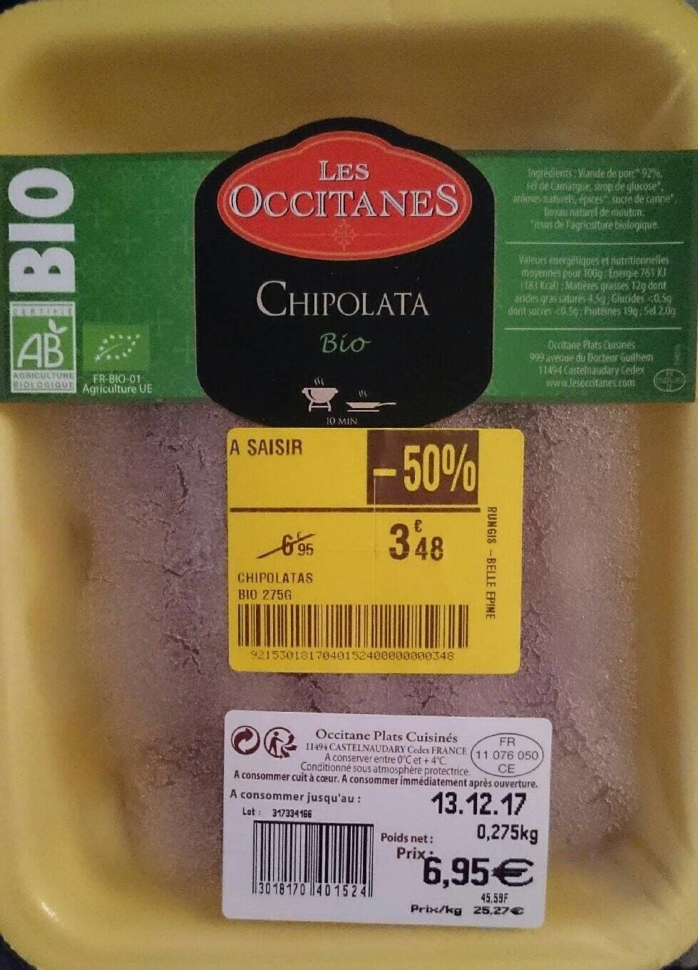 Les Occitanes Chipolata Bio packshot