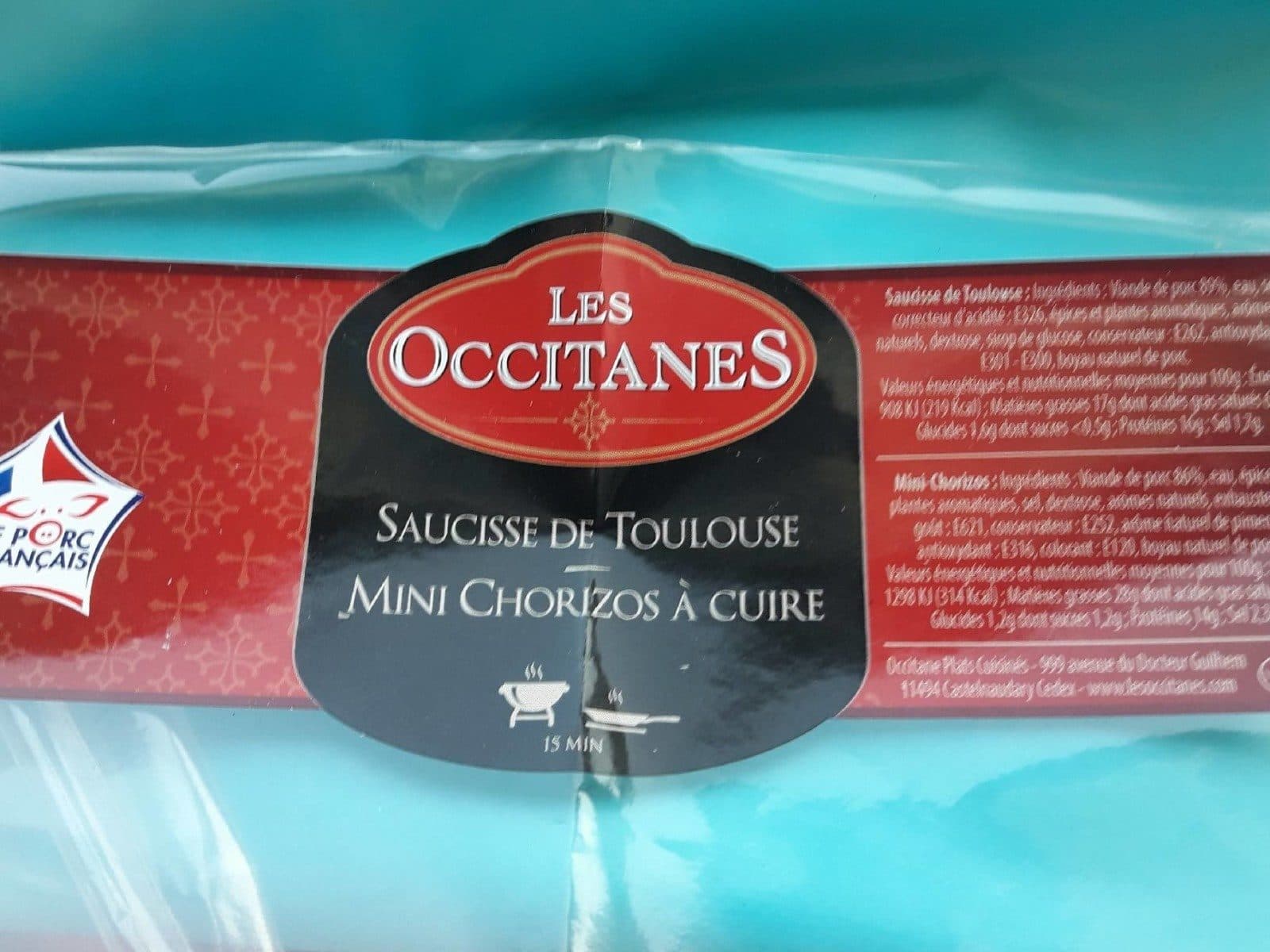 Les Occitanes Saucisse de Toulouse et mini chorizos packshot
