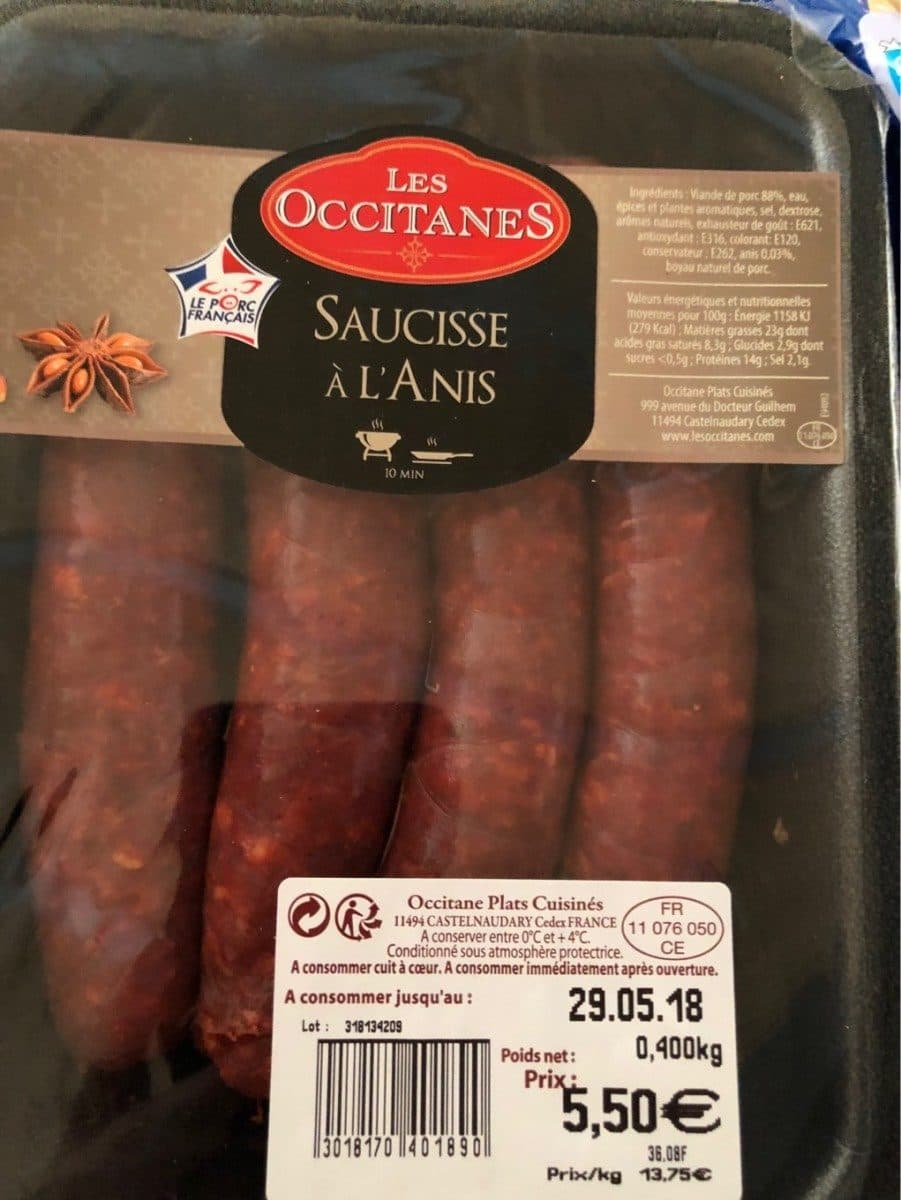 Les Occitanes Saucisse à l'anis packshot