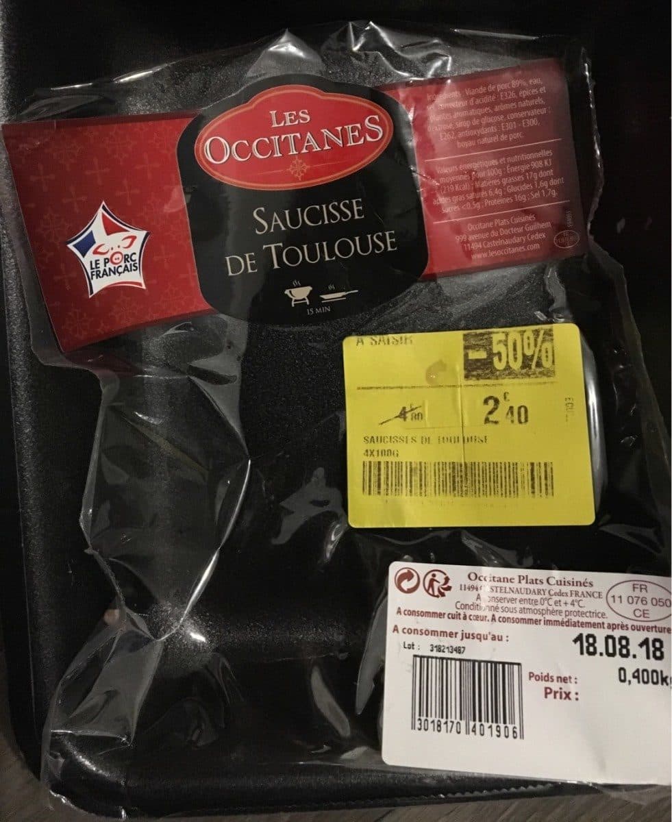 Les Occitanes Saucisse de Toulouse packshot