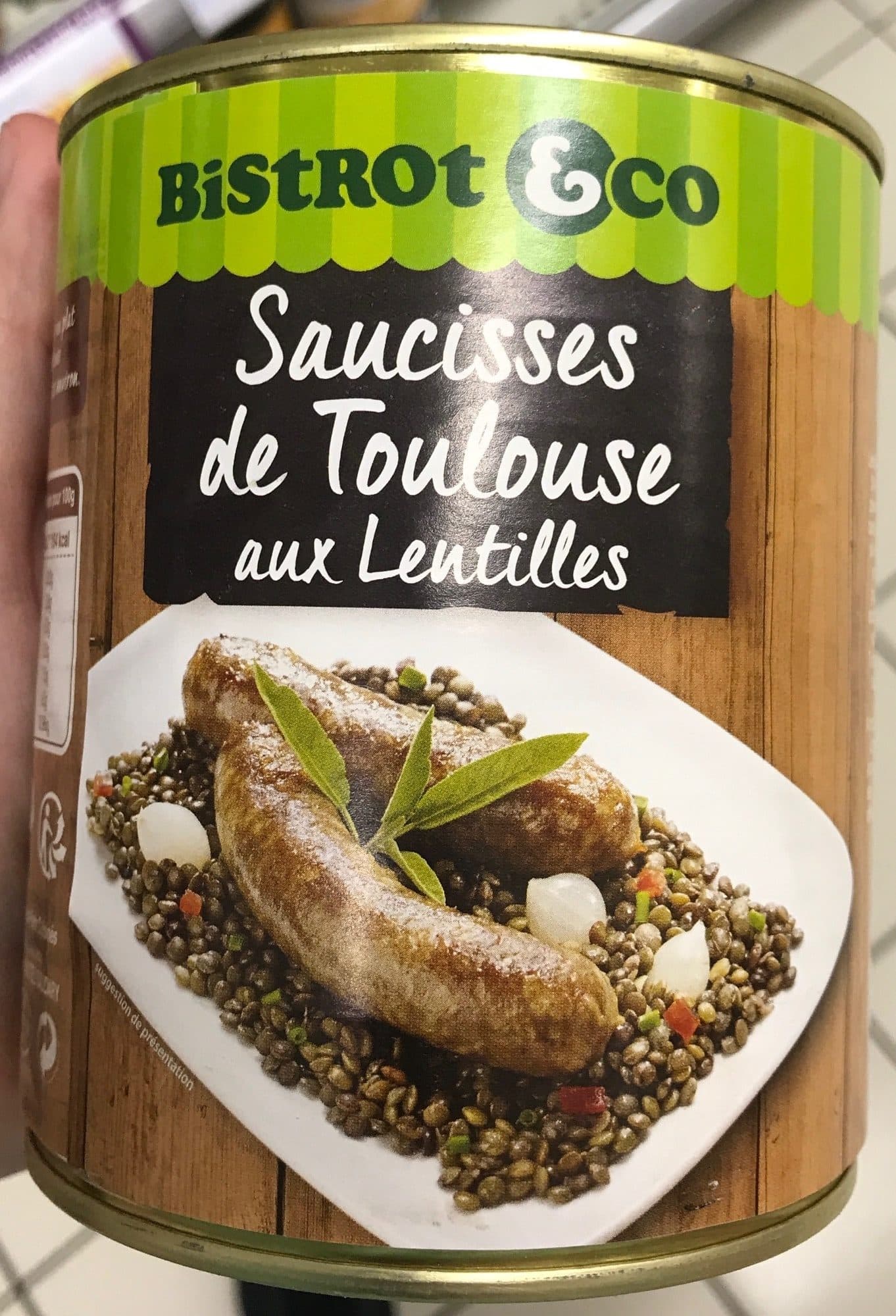 Bistrot Eco Saucisses de toulouse aux lentilles packshot