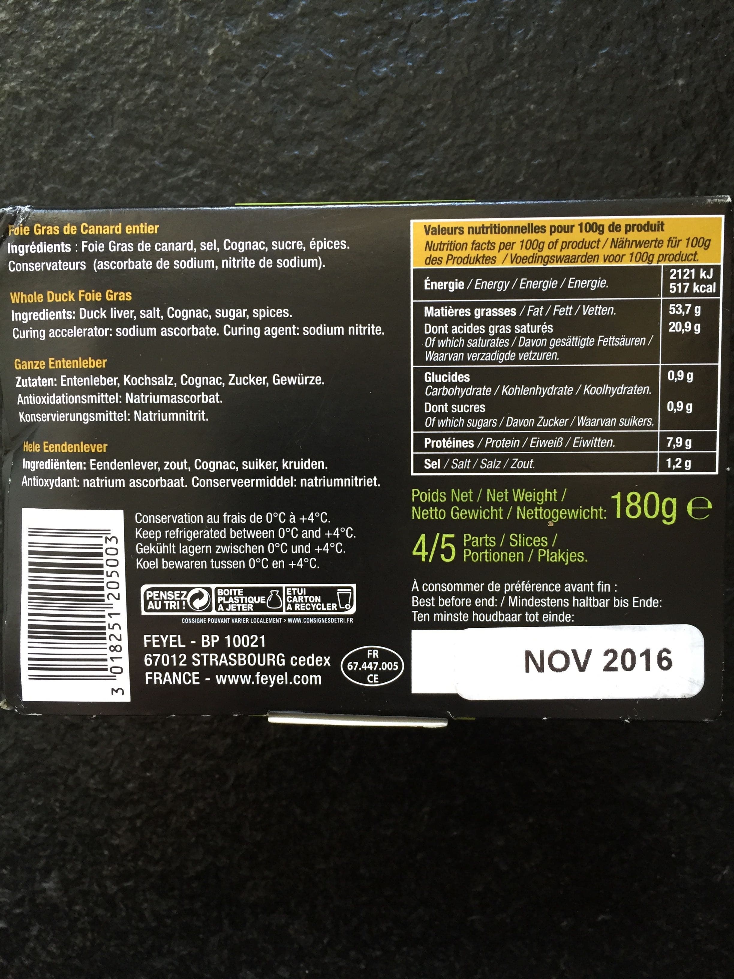 Feyel Foie Gras de Canard Entier packshot