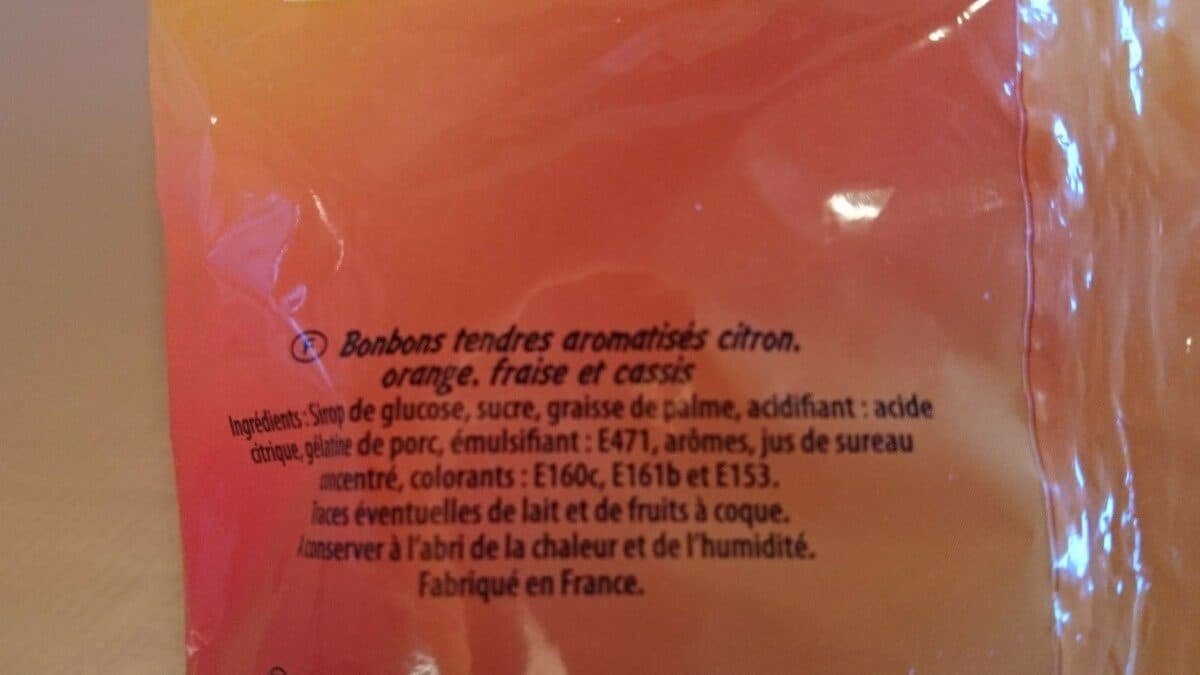 Inconnue Bonbons tendres aromatisés packshot