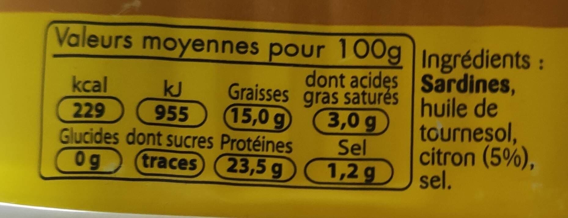 Conserverie Parmentier Sardines Citron packshot