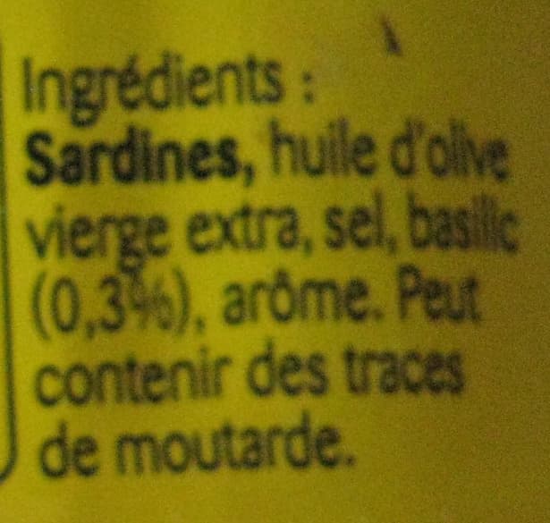 Conserverie Parmentier Sardines (Huile d'olive & Basilic) packshot