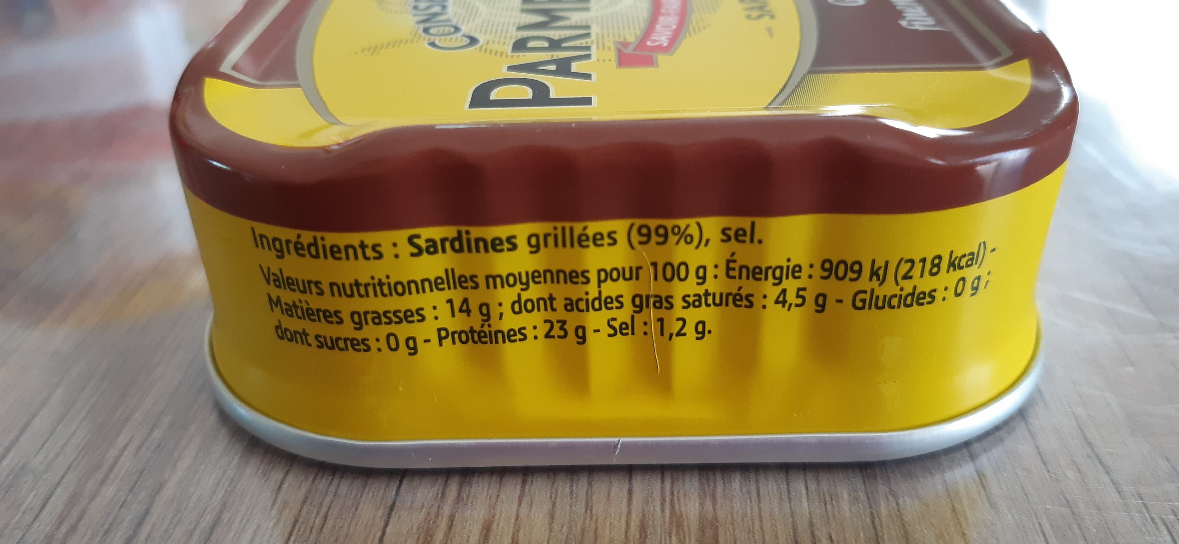 Parmentier Sardines Sans Huile Grillées & Finement Salées packshot