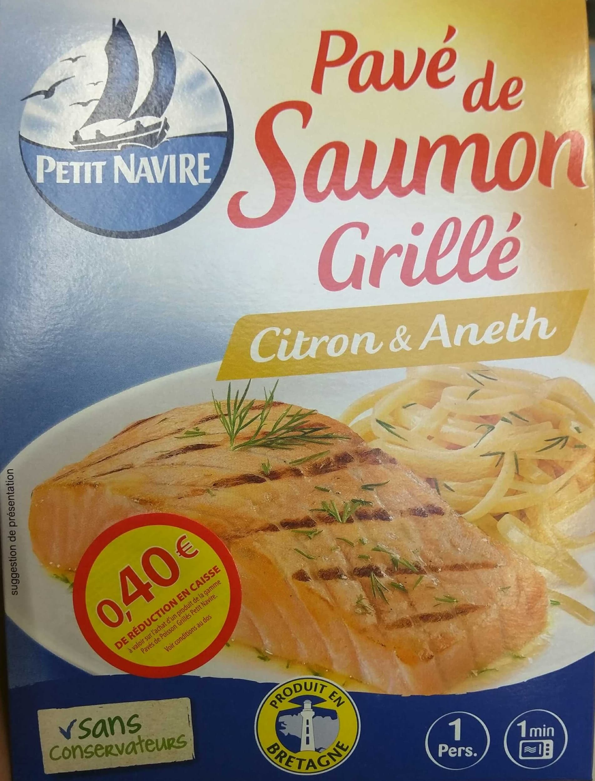 Petit Navire Pavé de saumon grillé Citron et Aneth packshot