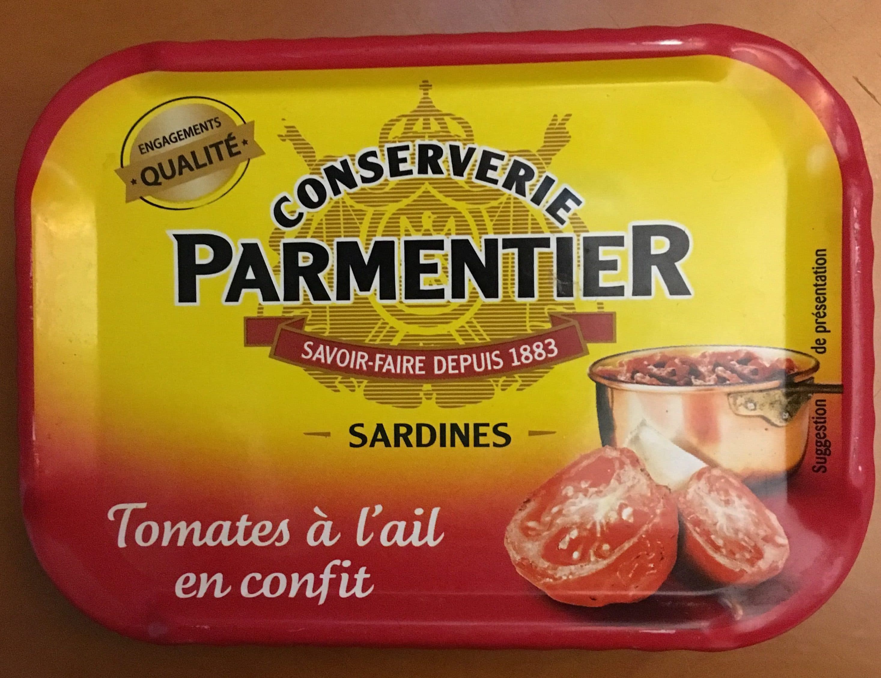 Parmentier Sardines tomates à l'ail en confit packshot