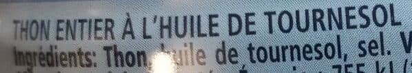 Petit Navire Thon entier huile de tournesol packshot