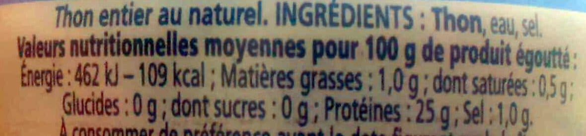 Petit Navire Thon entier au naturel - Albacore packshot