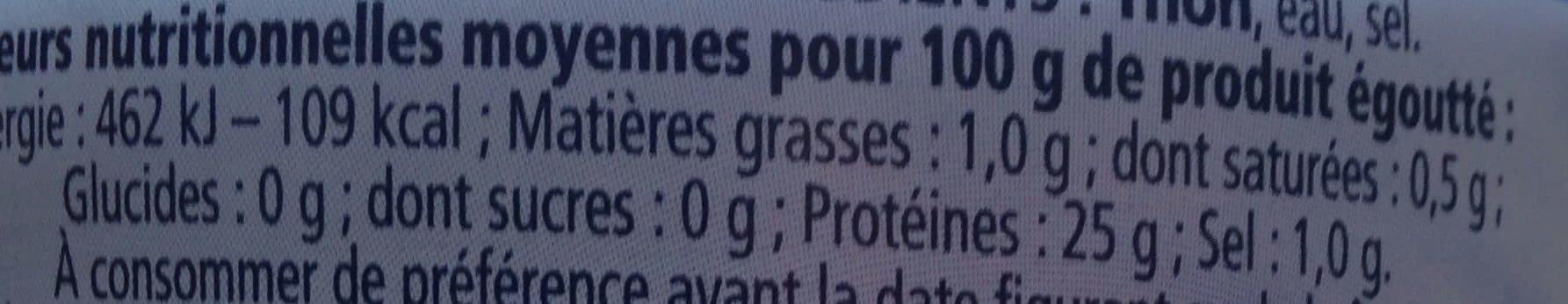 Petit navire Thon entier au naturel packshot