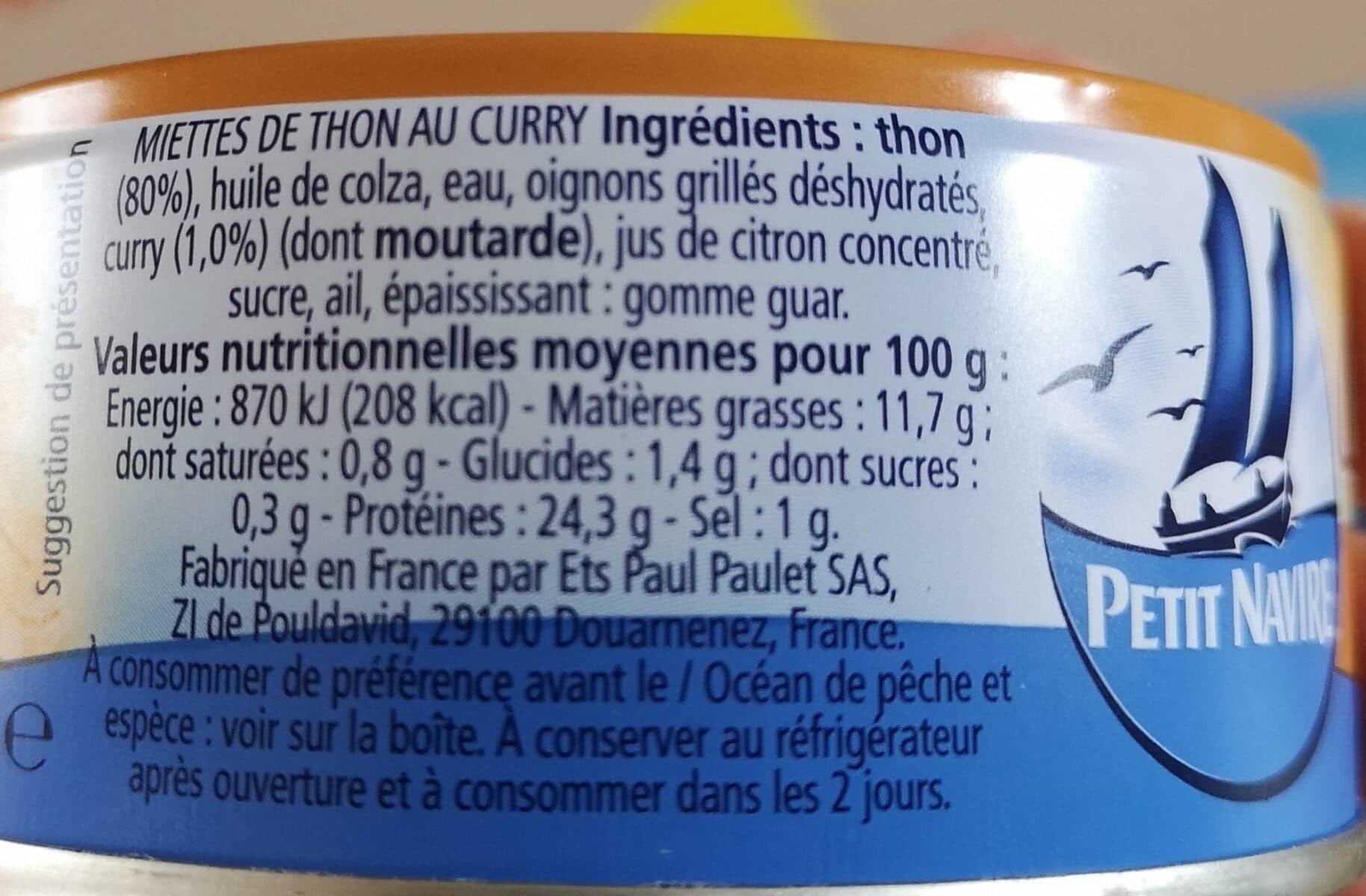 Petit navire Le Mariné Curry packshot