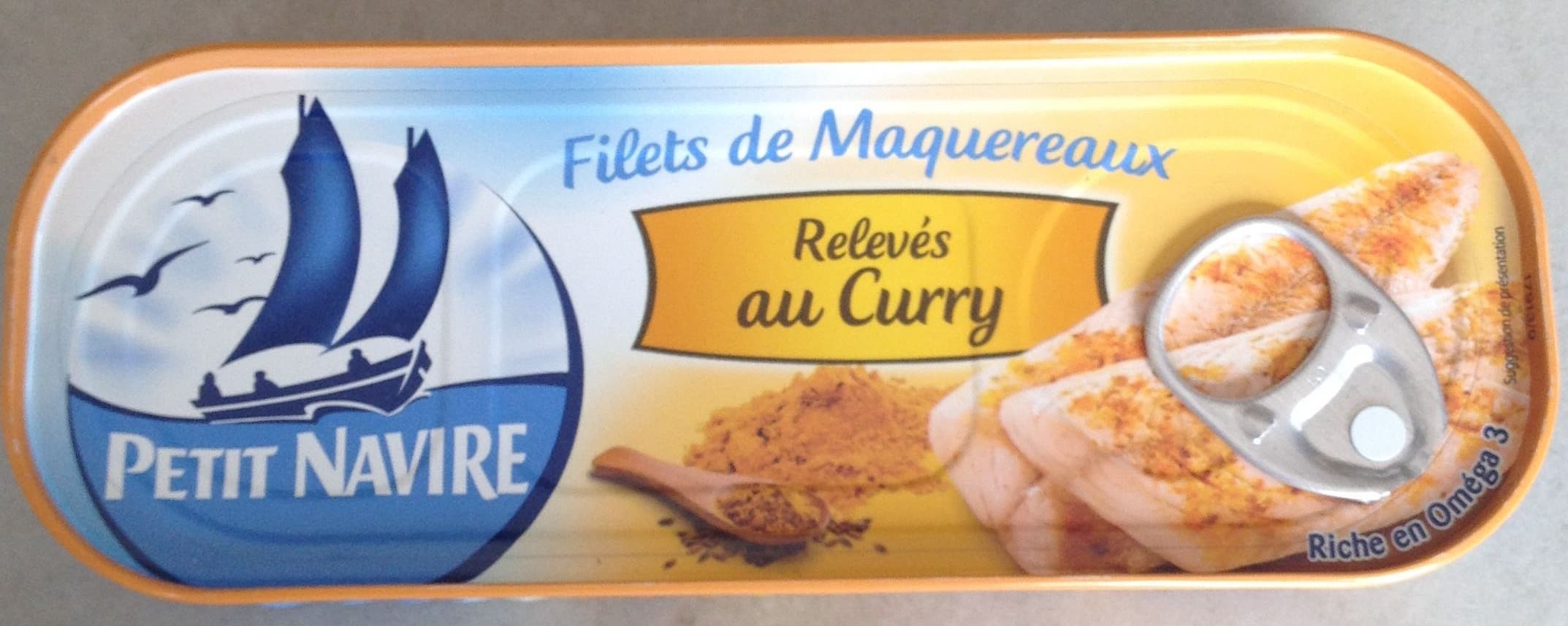 Petit navire Filets de maquereaux au curry packshot