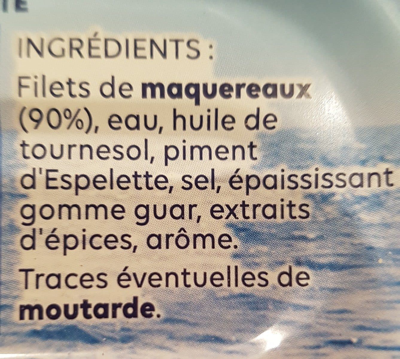 Open Food Facts Filets de maquereaux au piment d'Espelette packshot