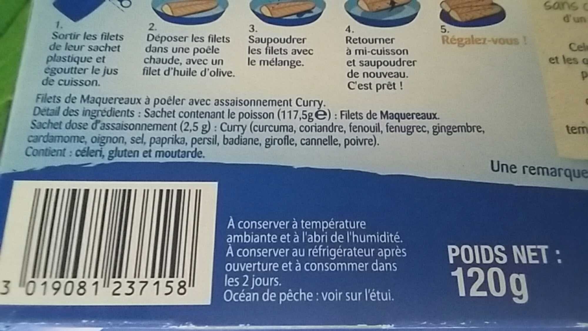 Petit navire Filets de maquereaux à poêler packshot