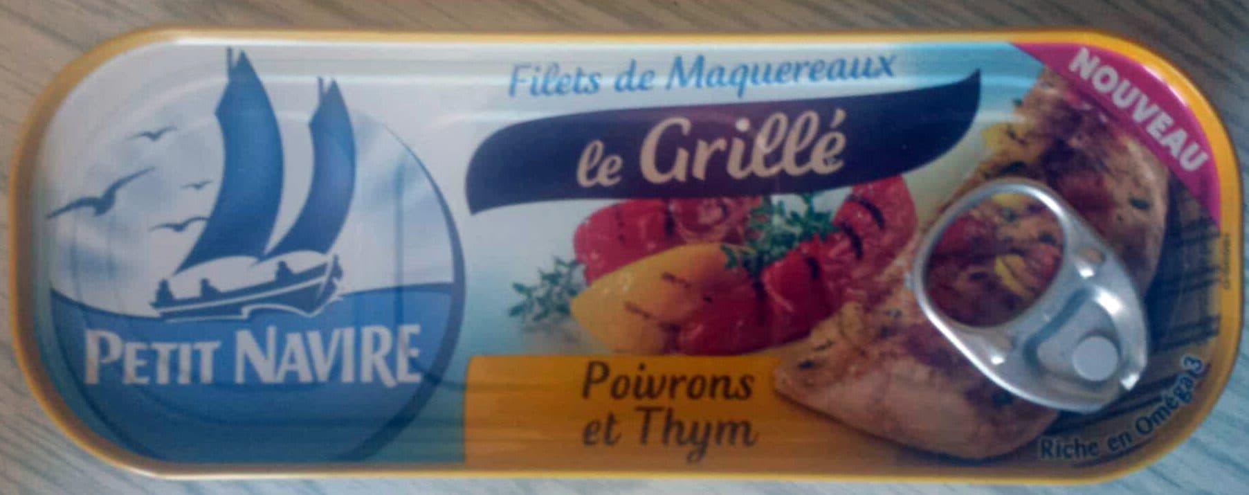 Petit Navire Maquereaux grillé poivrons et thym packshot