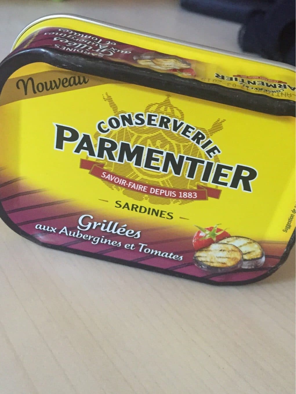Parmentier Sardines grillées aux aubergines et tomates PARMENTIER, 120G packshot