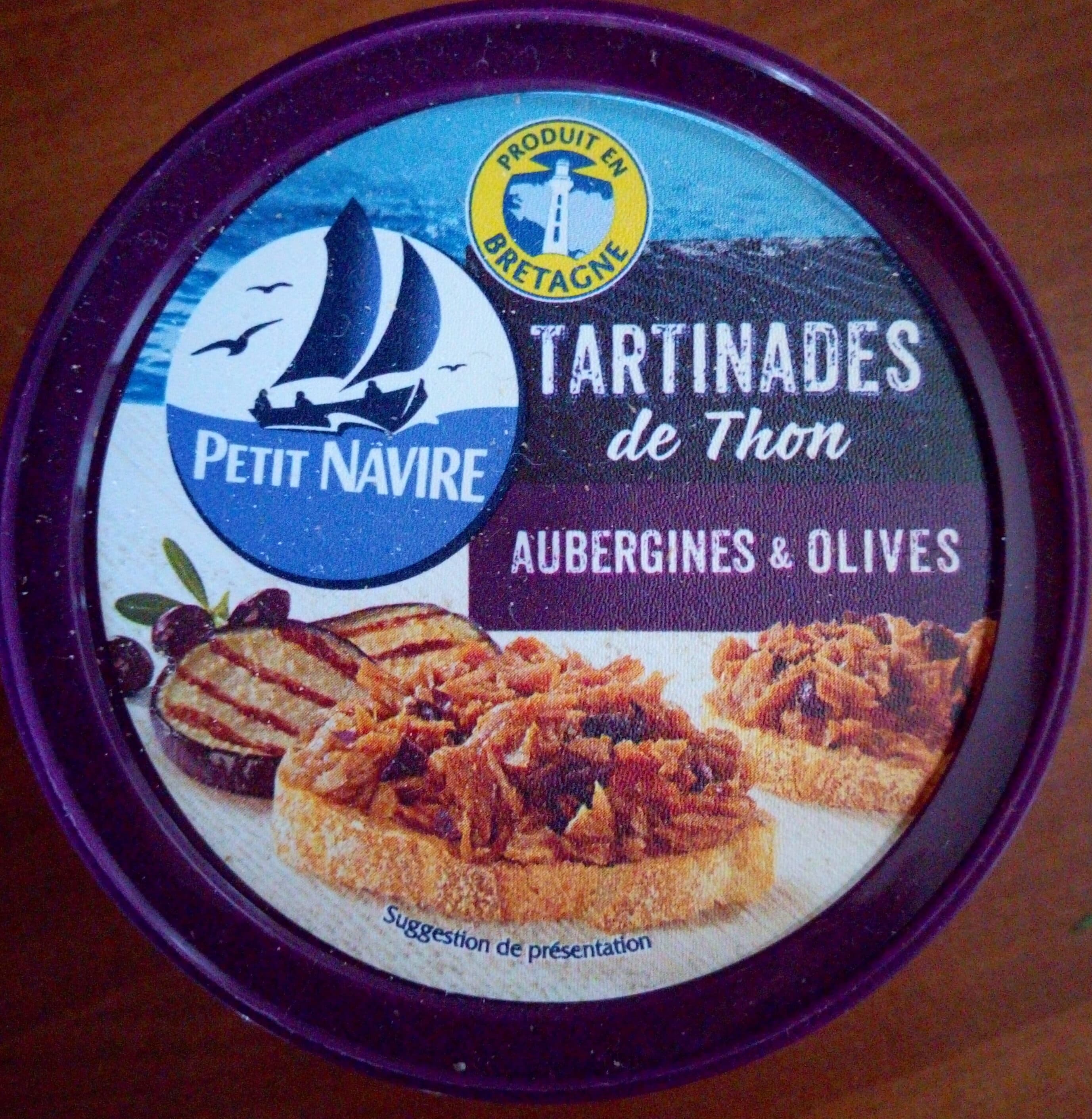 Petit Navire Tartinades de thon - Aubergines & Olives packshot